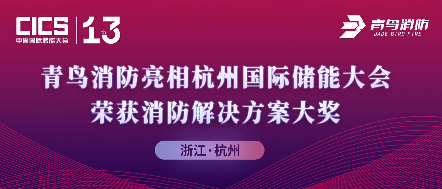 青鸟消防亮相杭州国际储能大会，荣获消防解决方案大奖